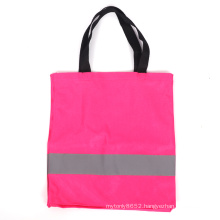 High visibility polyester reflective shopping had bag